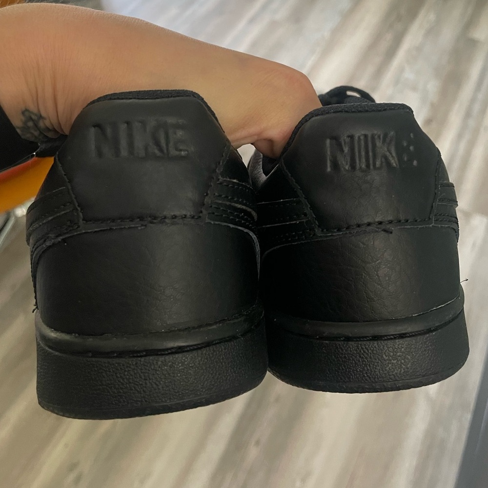 Nike Court Vision Sneakers — All Black, Worn Once - Picture 5 of 5